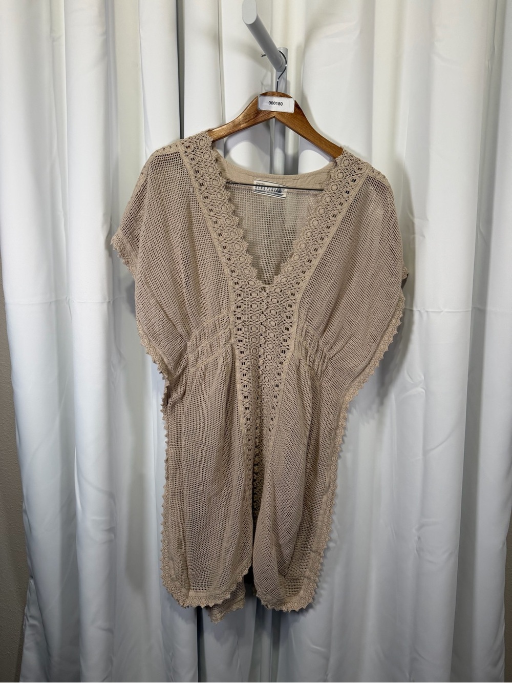 Seaspice Large Crochet Beach Cover Up Peruvian Cotton Boho Resort Tunic